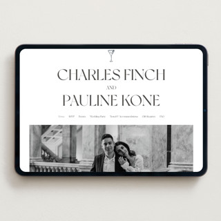 This is a soft black wedding websites by Julia Liverton called trés chic printing on digital paper in standard