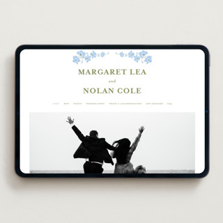 This is a azure wedding websites by letterfix called anemones printing on digital paper in standard