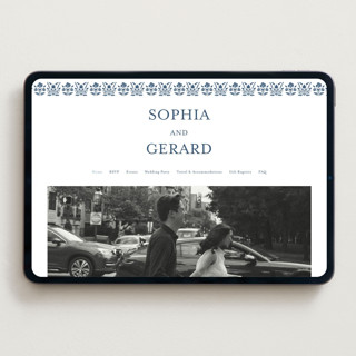 This is a sapphire wedding websites by Oma N. Ramkhelawan called pressed motif printing on digital paper in standard