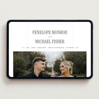 This is a cloud wedding websites by Leah Bisch called outlined printing on digital paper in standard