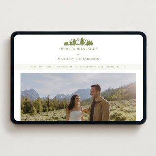 This is a pistachio wedding websites by Ana Sharpe called summit meadows printing on digital paper in standard