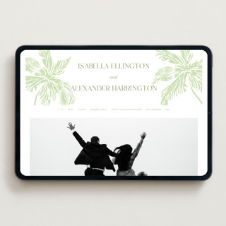 This is a tea green wedding websites by Lucrecia Caporale called shoreline elegance printing on digital paper in standard