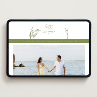 This is a pistachio wedding websites by Oscar and Emma - Karly Depew called marshland printing on digital paper in standard