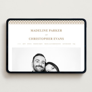 This is a matte gold wedding websites by Angela Garrick called parker printing on digital paper in standard