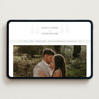 This is a stone wedding websites by Teju Reval called evergreen printing on digital paper in standard
