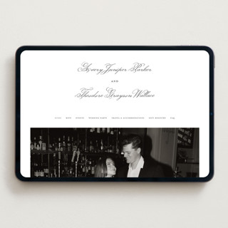 This is a soft black wedding websites by Kelly Watkins called bliss printing on digital paper in standard