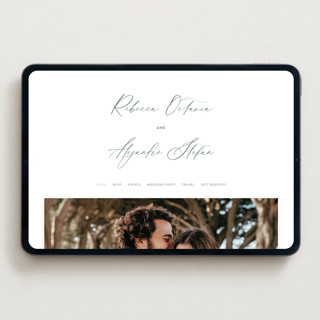 This is a aqua wedding websites by Hooray Creative called tidal wave printing on digital paper in standard