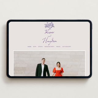 This is a hydrangea wedding websites by Cass Loh called tablescape drawing printing on digital paper in standard
