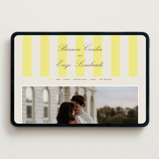 This is a limone wedding websites by Megan Davis called campania printing on digital paper in standard
