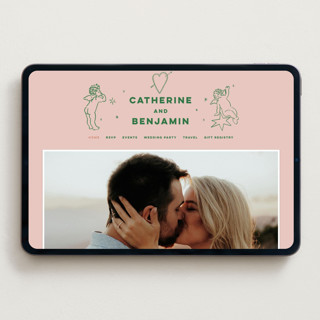 This is a avocado wedding websites by Helena Vitto called crazy little thing called love printing on digital paper in standard