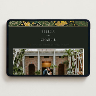 This is a buttercup wedding websites by Jen Owens called embellished printing on digital paper in standard