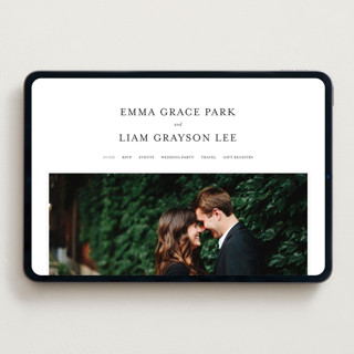 This is a classic white wedding websites by Design Lotus called a thousand years printing on digital paper in standard