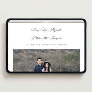 This is a silk wedding websites by Carolyn MacLaren called scripted striped printing on digital paper in standard