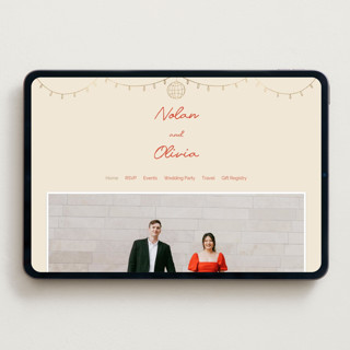 This is a sangria sparkf wedding websites by Zove Ahhh called party on! printing on digital paper in standard