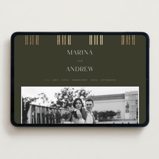 This is a deep olive wedding websites by Nicole Walsh called refined printing on digital paper in standard
