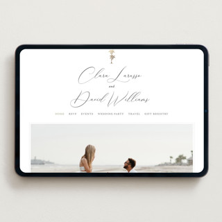 This is a leaf wedding websites by Olivia Raufman called palm monogram printing on digital paper in standard