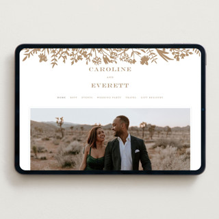 This is a matte gold wedding websites by Amy Kross called morning fields printing on digital paper in standard