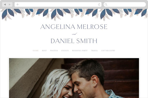 This is a cobalt wedding websites by Jen Owens called bouquet printing on digital paper in standard