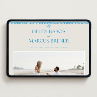 This is a ocean wedding websites by Pati Cascino called mediterraneo printing on digital paper in standard