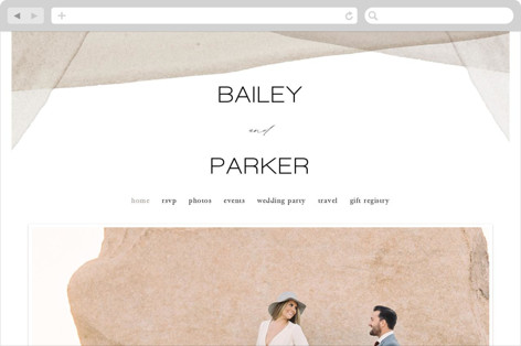 This is a sandstone wedding websites by Kate Ahn called gossamer printing on digital paper in standard