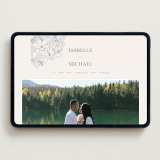 This is a sky wedding websites by Sabrin Deirani called magnolias printing on digital paper in standard
