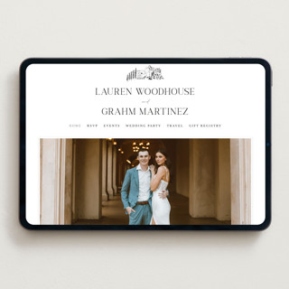 This is a noir wedding websites by Shiny Penny Studio called countryside villa printing on digital paper in standard