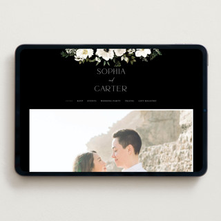 This is a black tie wedding websites by Susan Moyal called botanical love printing on digital paper in standard