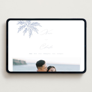 This is a pale cerulean wedding websites by Sabrin Deirani called ocean dreams printing on digital paper in standard