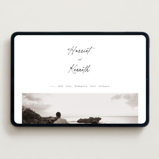 This is a linen wedding websites by Ana de Sousa called scripted elegance printing on digital paper in standard