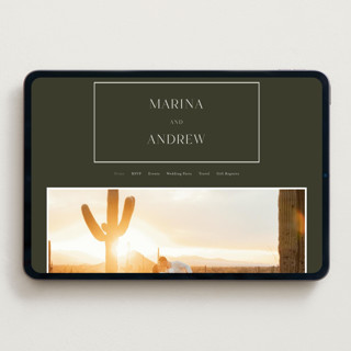 This is a deep olive wedding websites by Nicole Walsh called refined printing on digital paper in standard