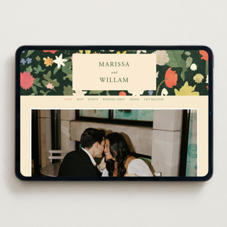 This is a garden wedding websites by Sumak Studio called all the flowers of the world printing on digital paper in standard
