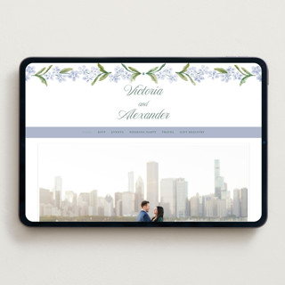 This is a wisteria wedding websites by Jenna Holcomb called vintage sketched printing on digital paper in standard