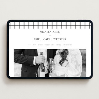 This is a obsidian wedding websites by Lucrecia Caporale called classic & timeless printing on digital paper in standard