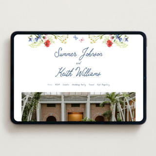 This is a ivory wedding websites by frau brandt called wildflower romance printing on digital paper in standard