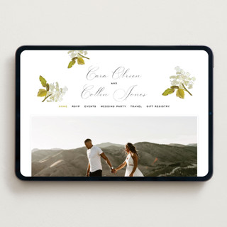 This is a linen wedding websites by Olivia Kanaley Inman called limelight printing on digital paper in standard