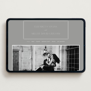 This is a graphite wedding websites by Amy Kross called stripe bevel printing on digital paper in standard