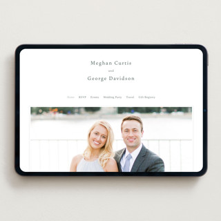 This is a stone wedding websites by Katherine Moynagh called wreathed monogram printing on digital paper in standard