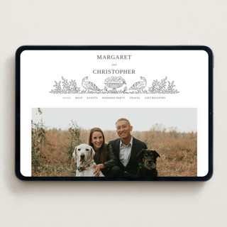 This is a pewter wedding websites by Paper Sun Studio called whimsical woodland printing on digital paper in standard