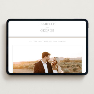 This is a dove grey wedding websites by Nicole Walsh called formal serif printing on digital paper in standard