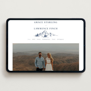 This is a aegean wedding websites by Olivia Raufman called arête printing on digital paper in standard