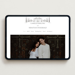 This is a graphite wedding websites by Melinda Denison called italian countryside printing on digital paper in standard