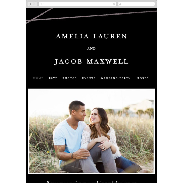 Minimal Shine Wedding Websites by Emily Betts Minted