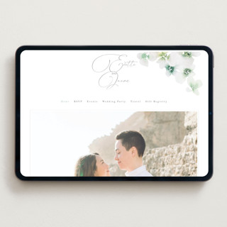 This is a springtime wedding websites by Design Lotus called whispered printing on digital paper in standard