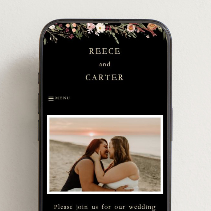 Monogrammed Floral Wedding sites by Susan Moyal Minted