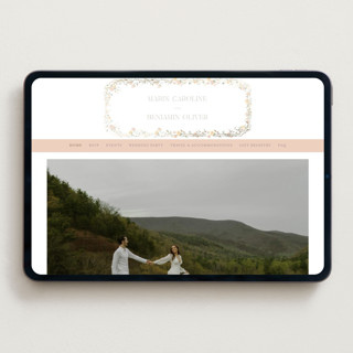 This is a golden summer wedding websites by Erin L. Wilson called victorian trellis printing on digital paper in standard