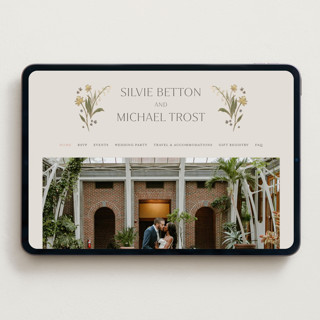 This is a petal wedding websites by Nicoletta Savod called parisian garden printing on digital paper in standard
