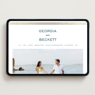 This is a royal navy wedding websites by Olivia Raufman called anchored printing on digital paper in standard