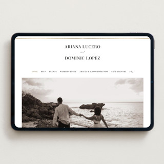 This is a cotton wedding websites by Jennifer Postorino called gilded ampersand printing on digital paper in standard