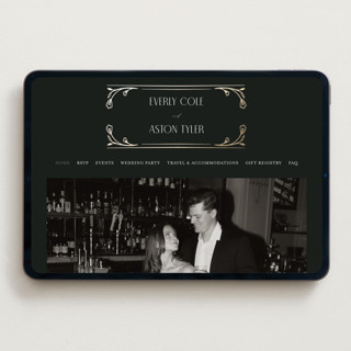 This is a onyx wedding websites by Nicoletta Savod called majesty printing on digital paper in standard