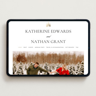 This is a snow wedding websites by Stacy Maalouf called gilded forest printing on digital paper in standard